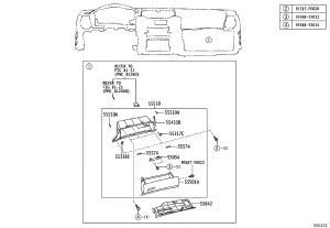 Left Center Console Panel 55433-0P010 for Toyota Reiz