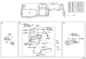 Instrument Panel Lower Left Cover 55459-30060 for Toyota Crown