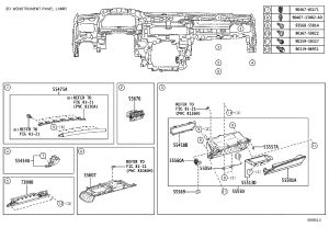 Dashboard Glove Box Lid 55501-33250-E4 for Lexus ES350