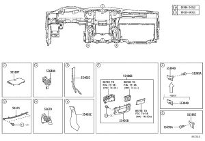 Instrument Panel Center Air Vent 55680-60111 for Lexus LX570