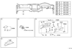 Instrument panel speaker cover (right) 55472-33030 for Toyota Camry