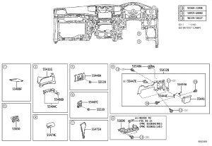 Instrument Panel Trim Left 55474-58050 for Toyota Alphard