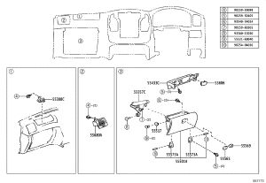 Dashboard Air Vents (Right) 55680-60070E0 for Lexus LX470