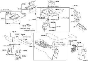 Upper Console Armrest Bracket 58983-76010 for Lexus UX