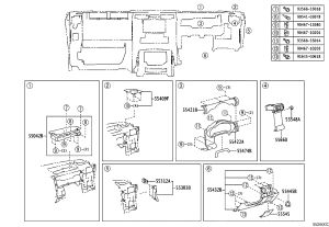 Dashboard Air Vent Right 55660-35131 for Toyota FJ Cruiser