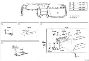 Instrument Panel Glove Box 55550-50200-A0 for Lexus LS460