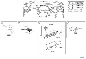 Instrument Panel Glove Box Cover 55550-F4050-C0 for Toyota IZOA