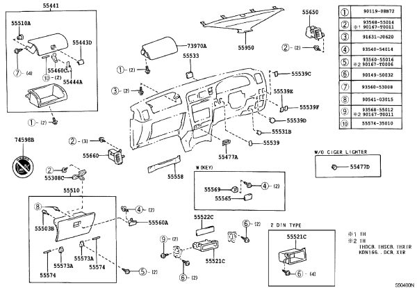 Glove Box Door Hinge Pin 90254-04016 for Toyota 4RUNNER