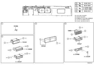 Dashboard Cup Holder Sub-Assembly 55604-36030 for Toyota Coaster