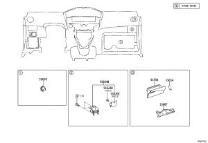Dashboard Air Outlet (Right) 55650-0D150E0 for Toyota Vios