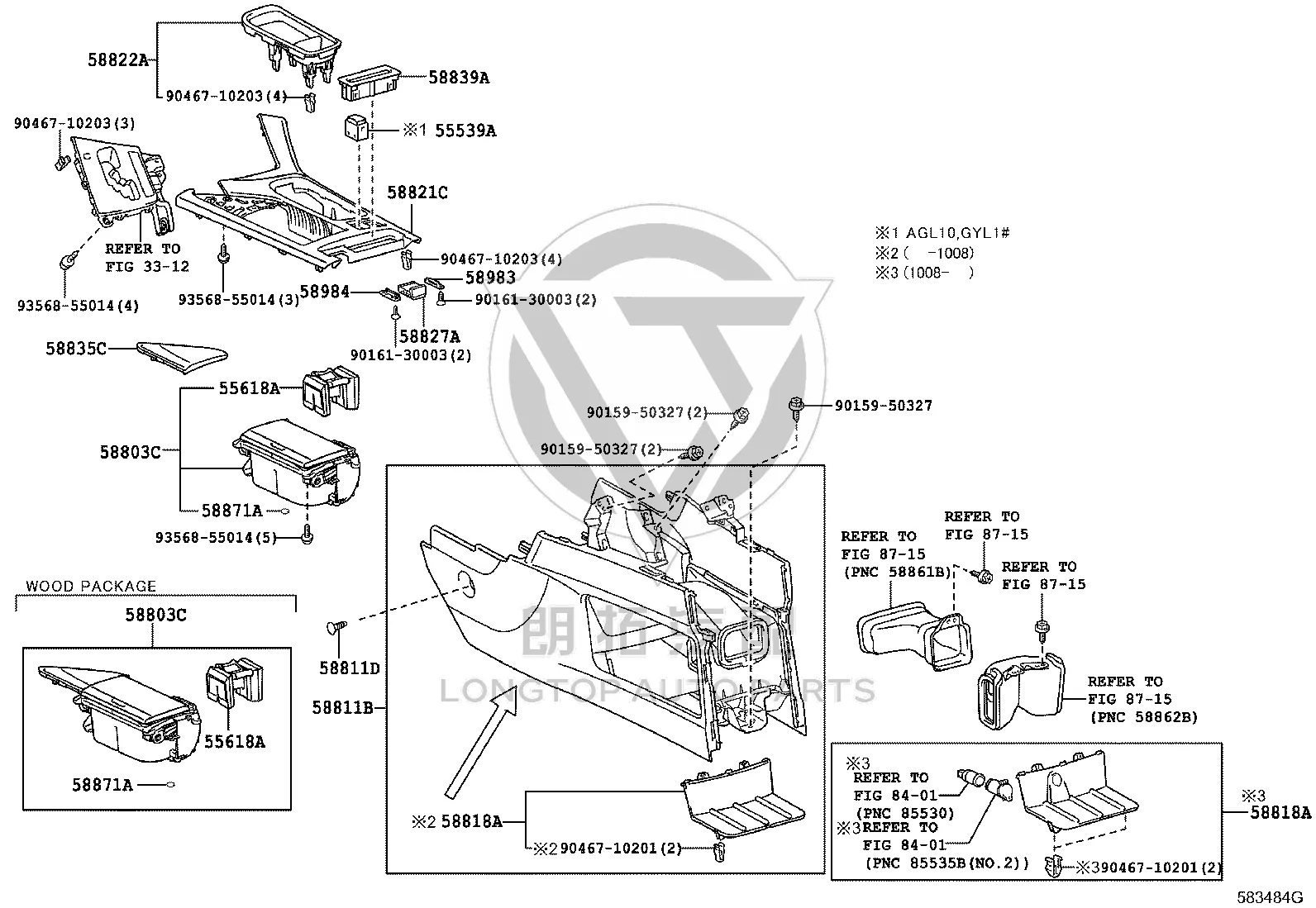 Center Console Cup Holder 55618-48180 for Lexus RX270