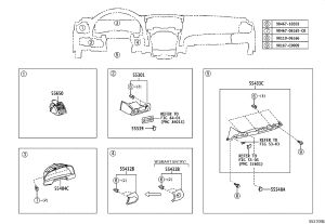 Dashboard Air Vents (Left) 55650-06130E0 for Toyota Camry