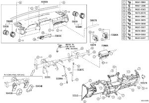 Dashboard air outlet (right) 556500-0R040C0 for Toyota RAV4