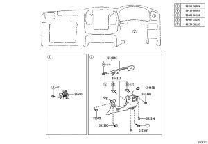 Dashboard Air Vent Left 55650-60120 for Lexus LX470