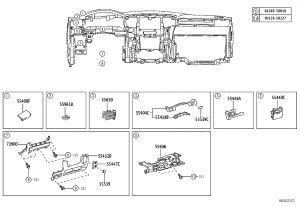 Dashboard Air Outlet Left 55650-60160 for Lexus LX450D