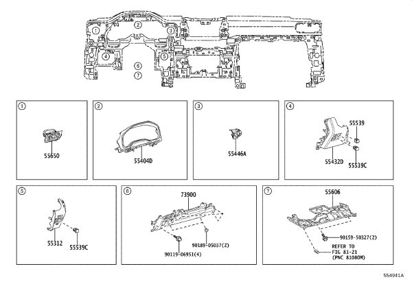Driver Knee Airbag 73900-60250-E0 for Toyota Land Cruiser