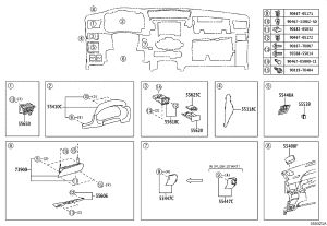 Dashboard Air Vents (Right) 55650-KK090 for Toyota FORTUNER