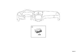 Dashboard Center Air Vent 556600-6130E0 for Toyota Camry