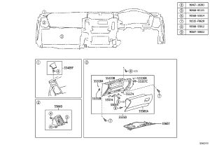 Dashboard Air Outlet Left 55660-22191C0 for Toyota Mark X