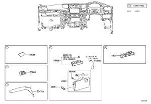 Dashboard Air Outlet Left 55660-58091 for Toyota Alphard