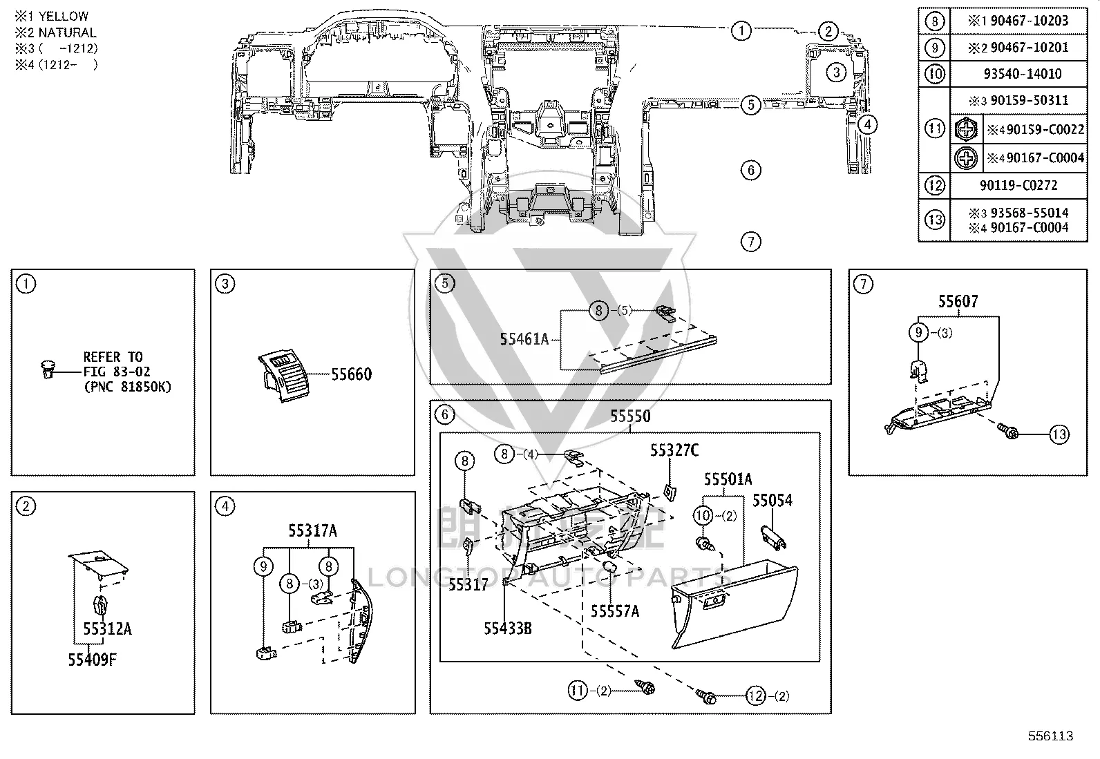 Dashboard Air Outlet (Right) 55660-60292 for Toyota Land Cruiser Prado
