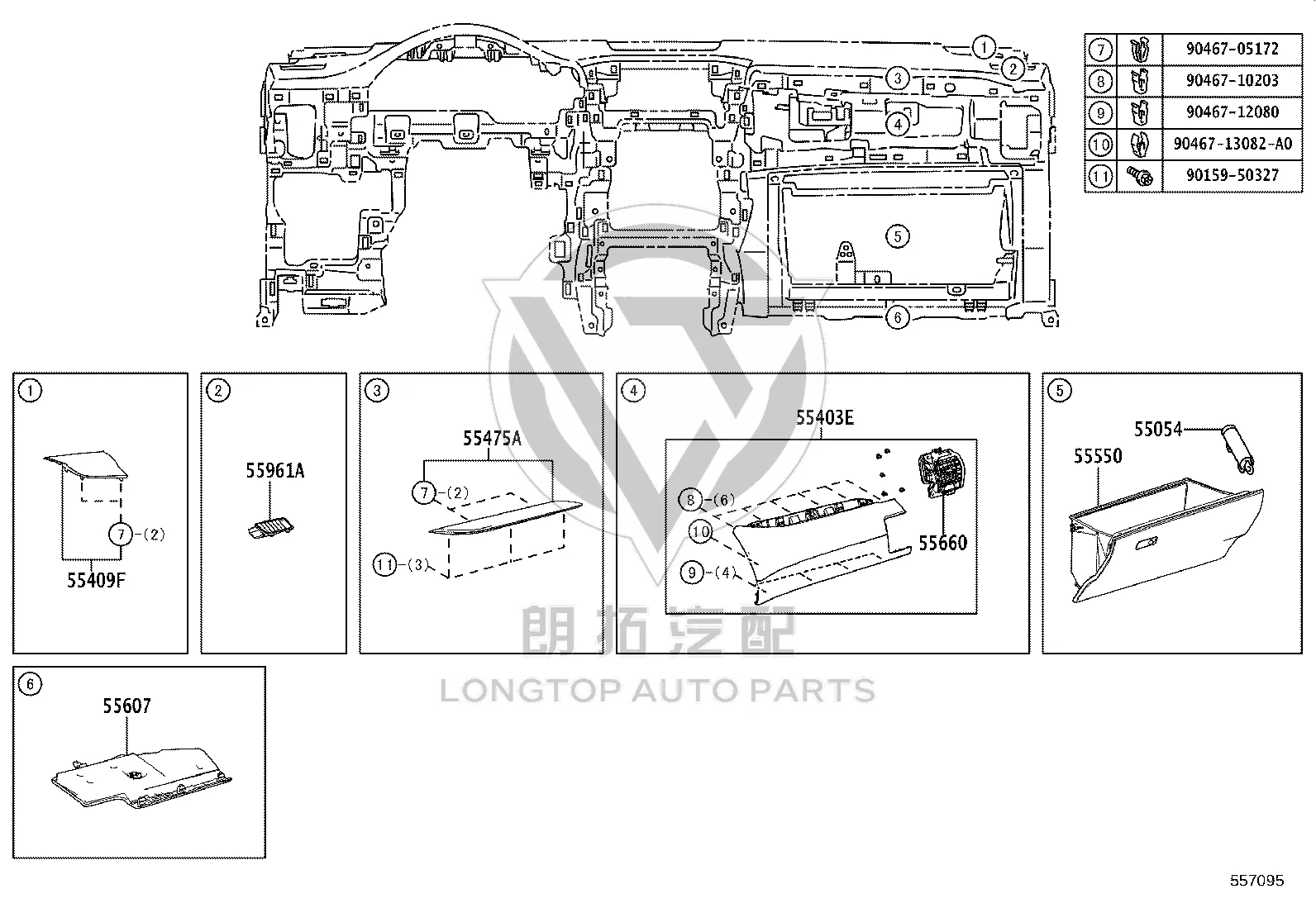 Dashboard Air Vent Right 55660-78012 for Lexus NX Series
