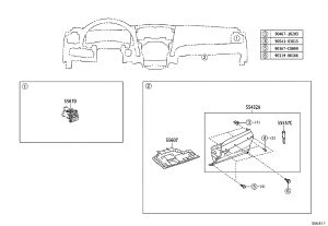 Dashboard Air Vent Right 55670-06180E0 for Toyota Camry