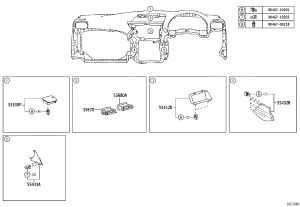 Instrument Panel Middle Vent Left 55670-48111 for Lexus RX270