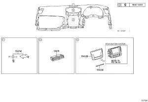 Air Vent 55670-53050 for Lexus IS250