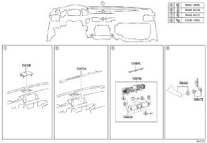Dashboard Center Air Vent 55670-53180-C0 for Lexus IS