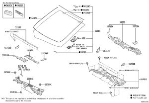 Front Windshield 56101-58800 for Lexus LM350