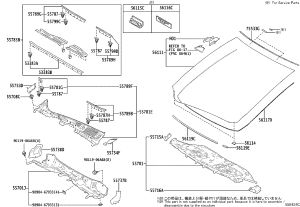 Front Windshield Molding 75531-V2010 for Toyota Alphard
