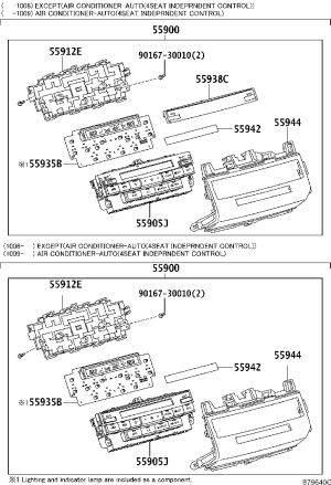 Air conditioner controller 55900-60L90 for Toyota Land Cruiser