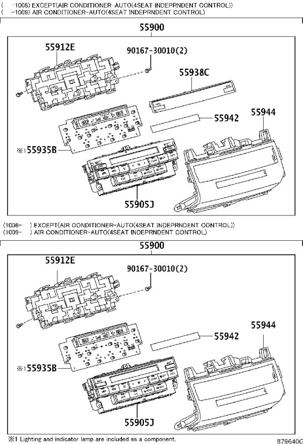 Heater Controller Support Plate 55944-60080 for Toyota Land Cruiser