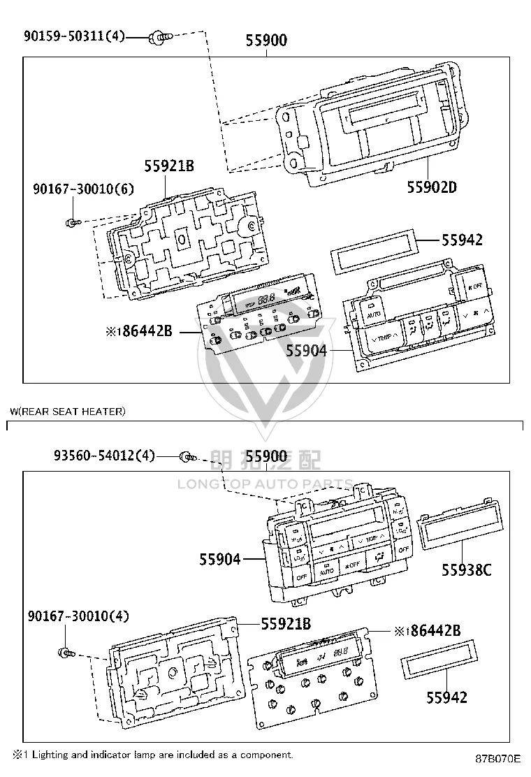 Air Conditioner Controller 55900-60N10 for Toyota Land Cruiser Prado