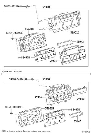 Air Conditioner Controller 55900-60N10 for Toyota Land Cruiser Prado