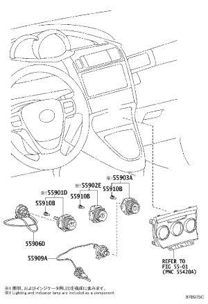 Air Conditioner Switch Knob 55902-02050 for Toyota E'Z