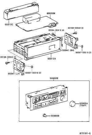 Air conditioning ECU assembly 88650-33260 for Toyota Camry