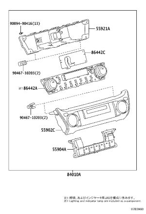 Heater Control Switch Panel 86442-60120 for Toyota Land Cruiser Prado