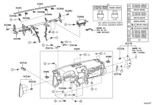 Instrument panel side defrosting grille (left) 55961-0N020 for Toyota Crown
