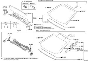 Front Windshield 56101-0X901 for Toyota Camry
