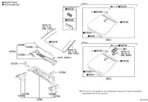 Front Windshield Glass 56101-53B01 for Lexus IS