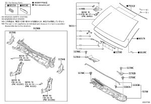 Front Windshield Glass 56101-6B915 for Lexus LX Series