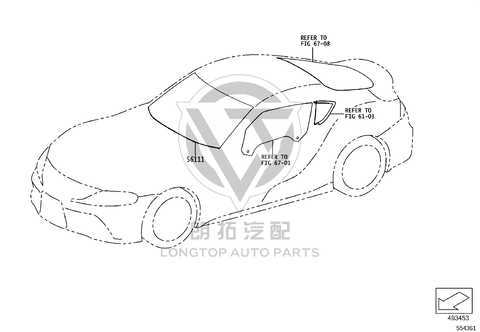 Front Windshield Glass 56111-WAA04 for Toyota Supra
