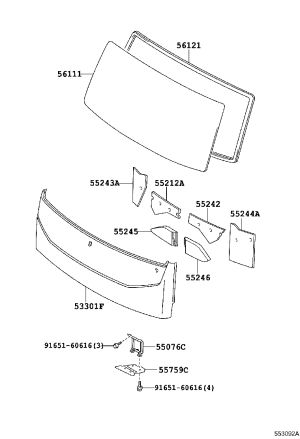 Windshield Rubber Strip 56121-36010 for Toyota Coaster