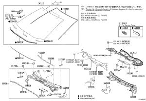 Front Windscreen 56101-02M60 for Toyota LEVIN