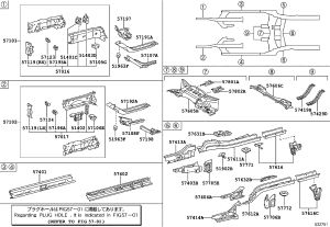 Front side member assembly (left) 57017-0D902 for Toyota Vios