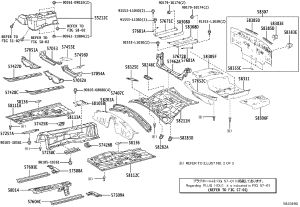 Front Floor Left Cross Member Sub-Assembly 57052-30100 for Toyota Mark X