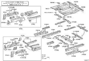 Front Side Member Assembly Left 57102-28762 for Toyota Previa
