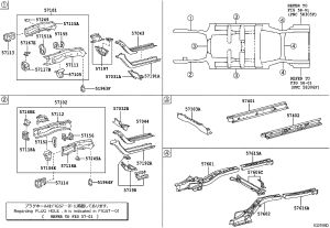 Rear Floor Cross Member 57606-33100 for Toyota Camry